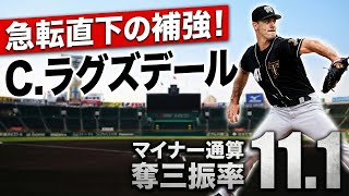 【奪三振率11.1の長身右腕】阪神がC.ラグズデールを獲得！203cmの規格外先発が加わり先発ローテの厚みが増す