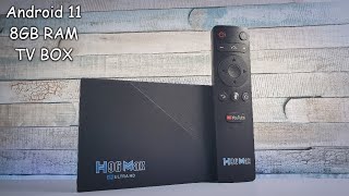 H96 MAX RK3566 Android 11 TV Box Unboxing/Hands on test Review in 2021! 4K Youtube/Gaming/8GB RAM
