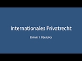 Internationales Privatrecht 01