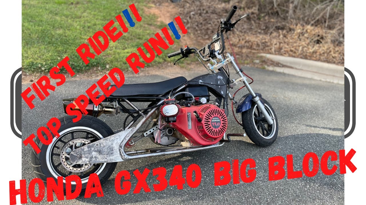 Big Block Stretched Motovox MBX10 Ep. 5 | 1st RIDE & TOP Speed Run | Stock Honda GX340