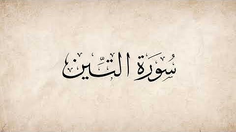 سورة التـِّين للقارئ ناصر القطامي The Holy Quran (at-Tin) (The Fig)