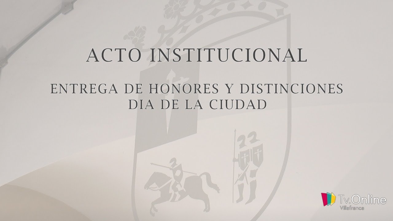 ACTO INSTITUCIONAL ENTREGA DE HONORES Y DISTINCIONES DIA DE LA CIUDAD