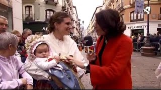 Alba Gimeno, en la Ofrenda a la Virgen