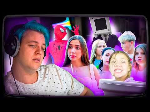 Пятёрка Смотрит ТУПЫЕ ВИДЕО от ДОНАТЕРОВ 40 минут | Нарезка стрима ФУГА TV