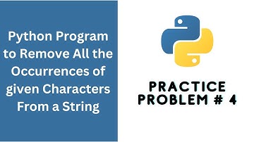 Python Program: Remove All Occurrences of Given Characters from a String