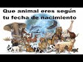 Que Animal Eres Según tu Fecha de Nacimiento (Nueva Edición)