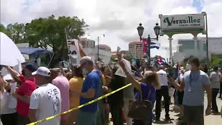 Pushing for freedom, Cubans take to streets of Little Havana