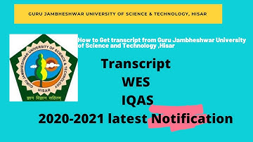 How to Get Transcript From Guru Jambheshwar University of Science and Technology ! 8727832882 ! WESV