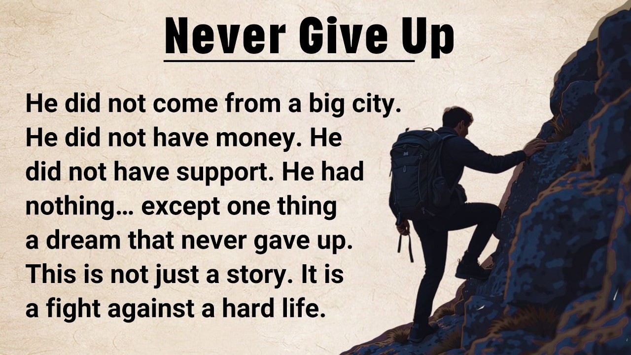 Never Give Up ⭐️ Learn English through Story || Improve Your English ...