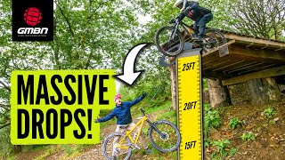 How To Ride HUGE Mountain Bike DropOffs!