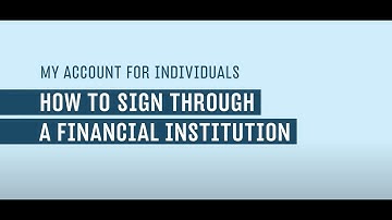 My Account - Sign-In Partner (financial institution)