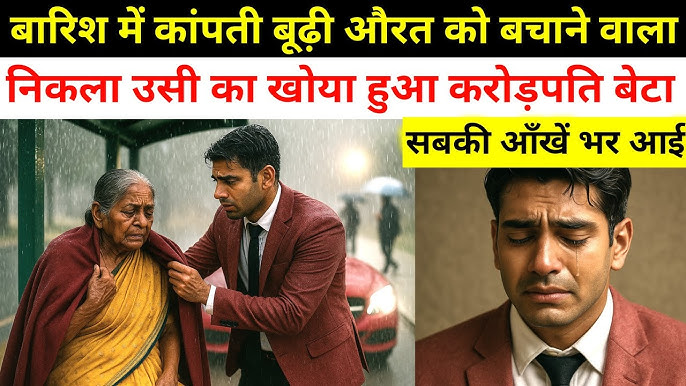 बारिश में कांपती बड़ी औरत को बचाने वाला निकला उसी का खोया हुआ बेटा | फिर जो हुआ | Hindi Story - YouTube