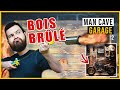 Je brle du bardage bois au chalumeau cest beau man cave garage 02