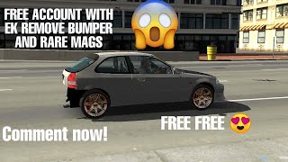 CAR PARKING MULTIPLAYER FREE ACCOUNT WITH REMOVE BUMPER EK!