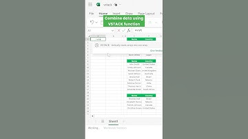 Must Learn: VSTACK Function in Excel | Combine data using VSTACK Function in Excel #shorts #excel