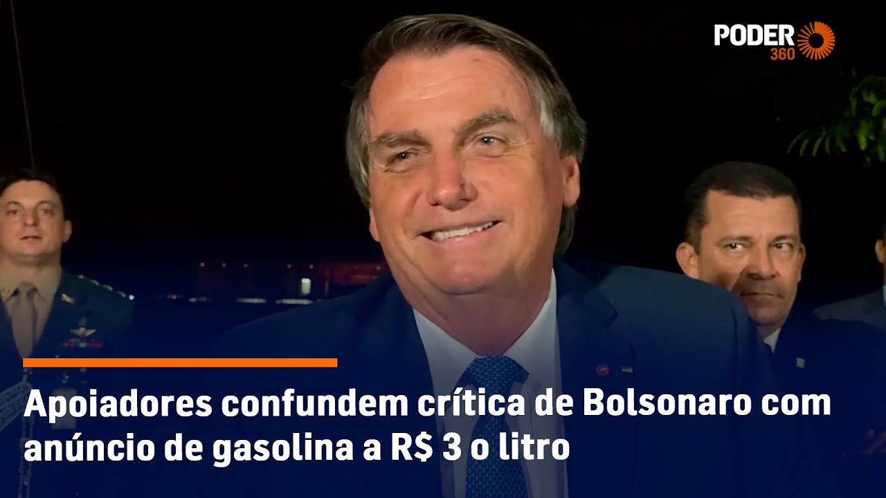 Apoiadores confundem crítica de Bolsonaro com anúncio de gasolina a R$ 3 o litro Apoiadores confundem crítica de Bolsonaro com anúncio de gasolina a R$ 3 o litro