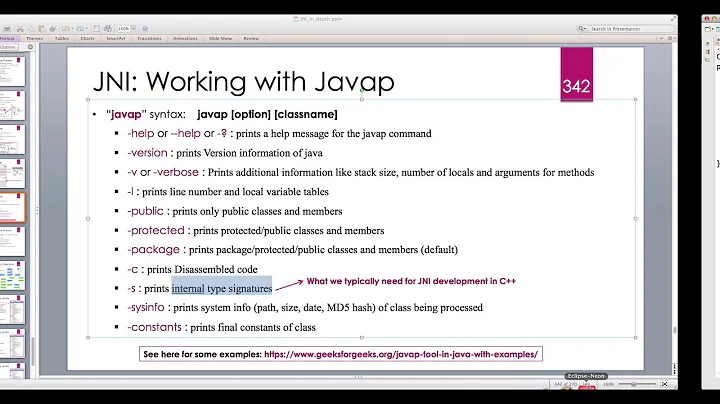 Java Native Interface (JNI) in depth -- Part 51: Understanding Javap