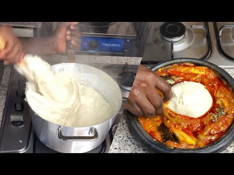 How to make akple and fetri toto / AFRICAN food / akple and fetri detsi
