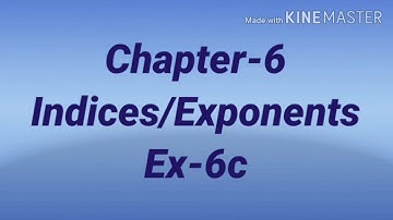 Indices/Exponents Class-9, Ex-6c part-1