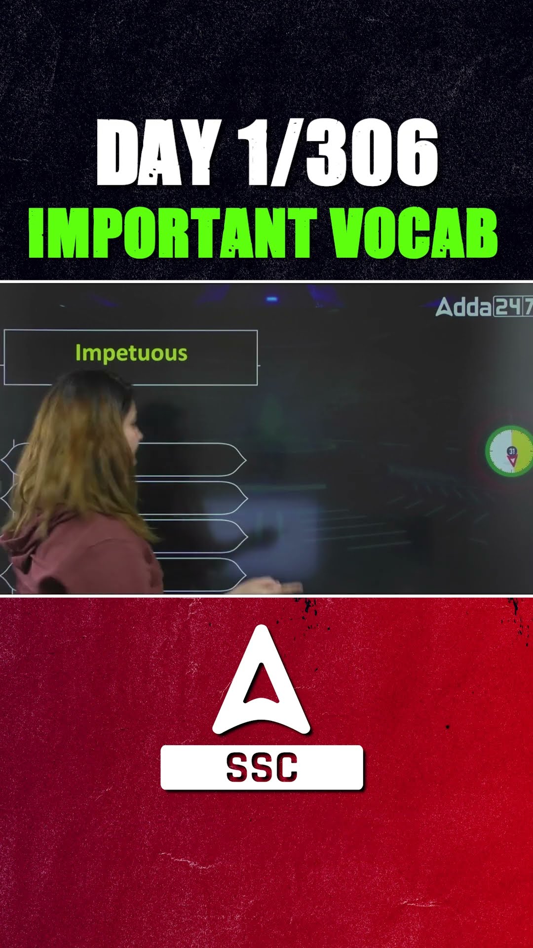 Vocabs Short Day 1 | By Swati Ma'am #sscadda247 #shorts #trending
