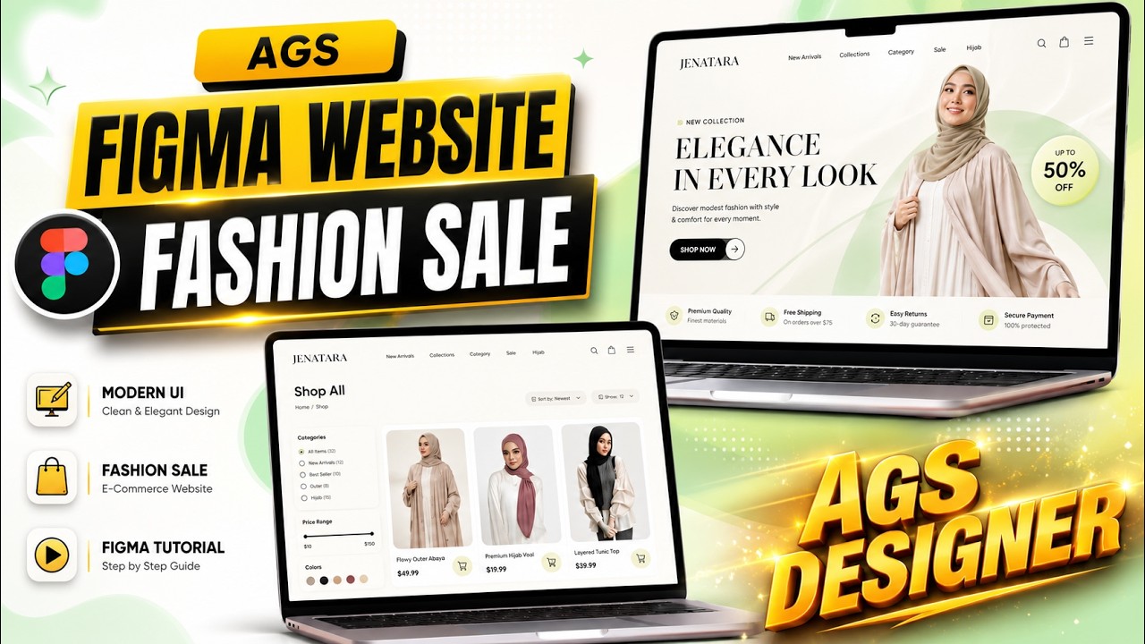 Figma Website Design for Fashion Brand | Complete UI UX Tutorial # ...