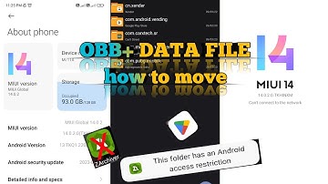 HOW TO MOVE OBB + DATA FILE AFTER MIUI 14 UPDATION | RENAME OBB + DATA FILE