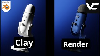 How to make clay renders in blender 3D before and after websites, Behance