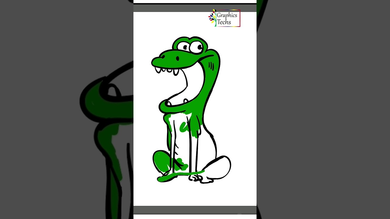 How to Draw a Funny Cartoon Vector Illustration #graphics #techs #art #drawing #illustration
