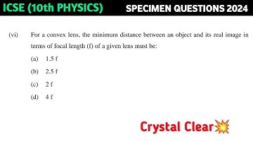For a convex lens, the minimum distance between an object and its real image in terms of focal