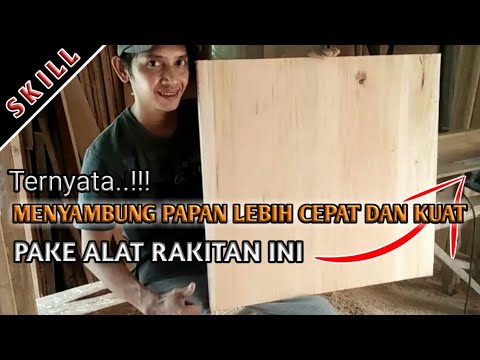 Cara Menyambung Kayu Jati Belanda menjadi Papan yang Kuat. 