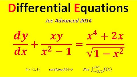 jee advanced 2014 differential equation question | calculus mathematics | sumit sharma
