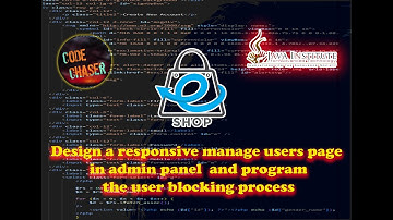 Design a responsive manage users page in admin panel  and program the user blocking process