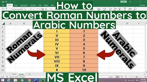 How to Convert Roman Numbers to Arabic Numbers in Excel | How to change Roman Numerals to Arabic