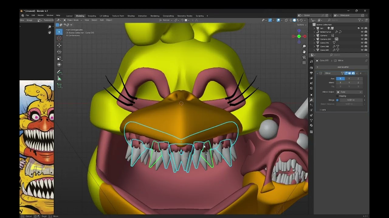 twisted chica speed modeling video