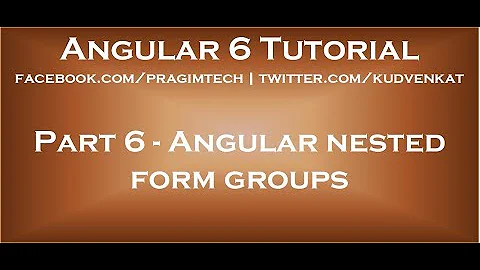 Angular nested form groups