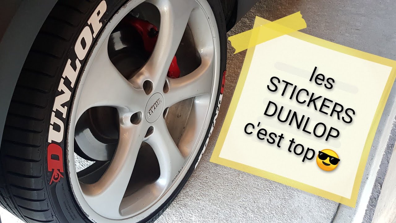 Stickers DUNLOP pour embellir mes pneus de la PORSCHE CAYENNE 955 - YouTube