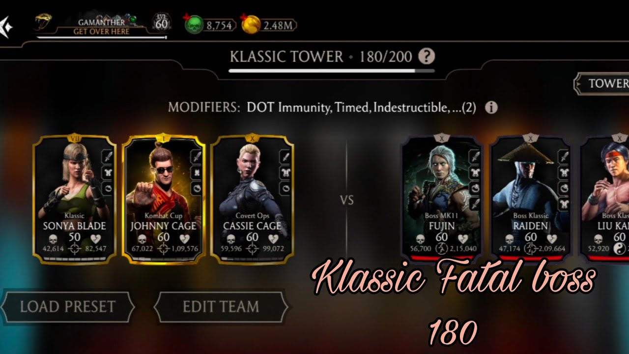 Mortal Kombat Klassic Tower Fatal Boss 180 + reward