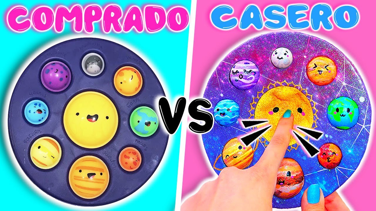 DIY Haz tu propio pop it casero de galaxia que BRILLA en la OSCURIDAD