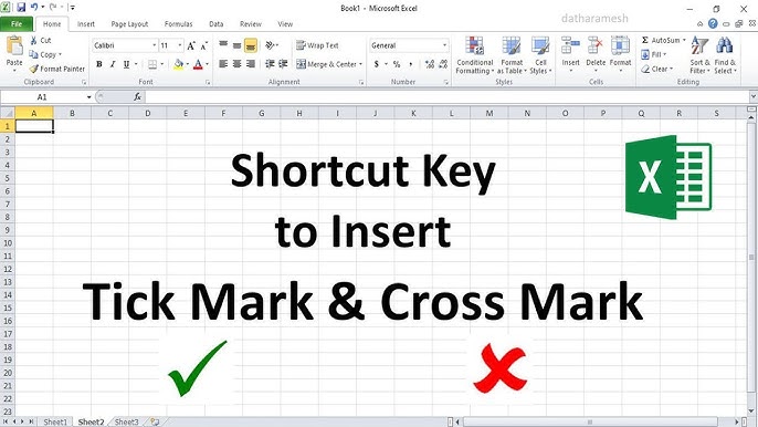 Tick Symbol in Excel: 12 Awesome Ways to Insert Tick and Cross Symbols -  Excel Master Consultant