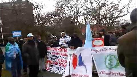 Demonestration in birmingham Hilton hotel