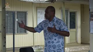 Fijian Minister for Infrastructure Jone Usamate meets with staffs of Water Authority of Fiji, Labasa