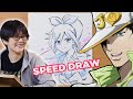 Terumi Nishii (JoJo&#39;s Bizarre Adventure) Live Draw | Interview