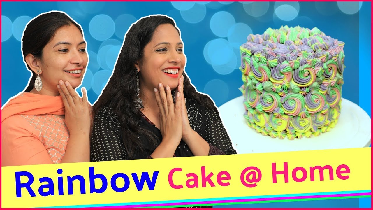 Rainbow Cake In Pressure Cooker - Under ₹100 | #Decoration #Bakery #ShrutiArjunAnand #CookWithNisha | Cook With Nisha