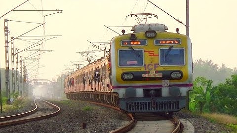 Beautiful ICF MEDHA EMU local train passing through a huge curve || Eastern Railway