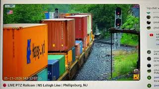 NS 269 going by the PU Tower Railcam in Phillipsburg, NJ (5/23/26)