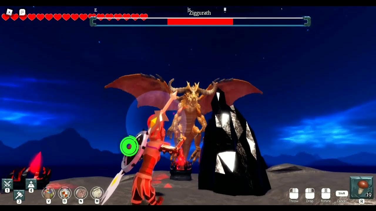 Roblox Dragon Blade] Defeating The Dragon Ziggurath Twice! Almost