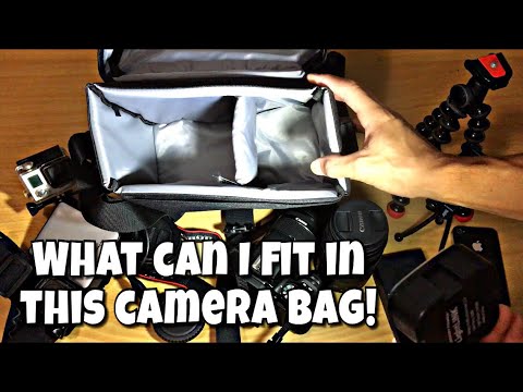 How many things can the Canon EOS Shoulder bag 100ES (BLACK) fit? - YouTube