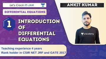 Introduction of Differential Equations | Mathematics | Target IIT-JAM 2021 | Ankit Kumar