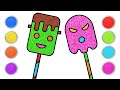 How to draw a  scary candy   draw   learn easy drawing and coloring for toddlers