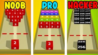 NOOB vs PRO vs HACKER | Chain Cube 2048 *WORLD RECORD* screenshot 3